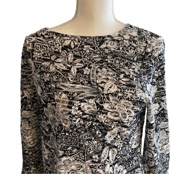 Coldwater Creek Black White Knit Top Size Medium NWT - Picture 1 of 6